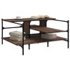 vidaXL Salontafel 100x100x48,5 cm bewerkt hout bruin eikenkleur