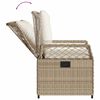 vidaXL 3-delige Tuinset met kussens poly rattan beige