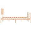 vidaXL Bedframe met hoofdbord massief hout