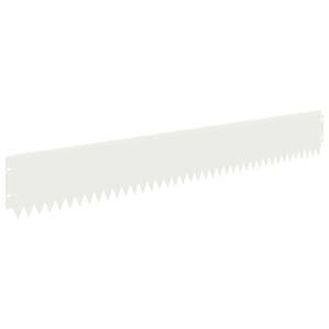 vidaXL Gazonrand 30 pcs 103 x 15 cm Staal Wit