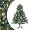 vidaXL Kunstkerstboom Groen 210 cm PVC en Plastic en Staal