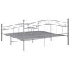 vidaXL Bedframe metaal grijs 160x200 cm