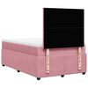 vidaXL Boxspring met matras fluweel roze 120x200 cm