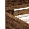 vidaXL Bedframe met LED Oudhout 120 x 190 cm Bewerkt hout