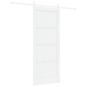 vidaXL Schuifdeur ORKDAL 83 x 202 cm Massief grenenhout Wit