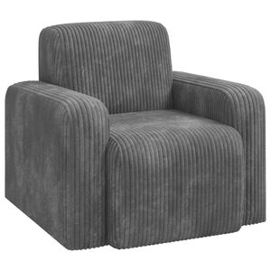 vidaXL Fauteuil Lichtgrijs corduroy