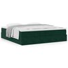 vidaXL Ottoman bed met matrassen 200x200cm fluweel donkergroen