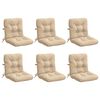 vidaXL 6-delige Hoogrug Kussen VIANEN 6 st 100% Polyester Cr&egrave;mekleurig