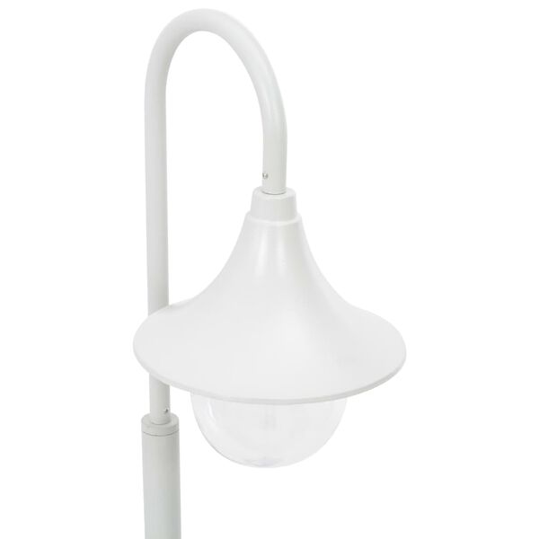 vidaXL Paalverlichting tuin E27 120 cm aluminium wit