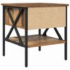 vidaXL Nachtkastje met lade 2 pcs Oud hout 40 x 42 x 45 cm
