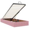 vidaXL Ottoman bed met matrassen en LED's 160x200cm fluweel roze