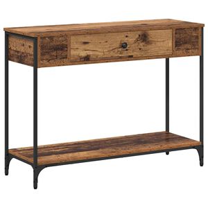 vidaXL Wandtafel Oud hout 100 x 34.5 x 75 cm Bewerkt hout