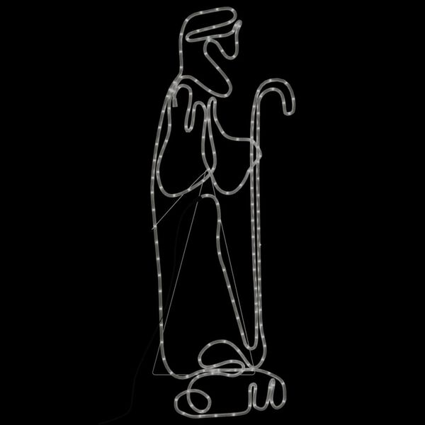 vidaXL Kerstfiguren herder en lam met 168 LED's 102,5x35 cm