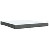 vidaXL Boxspring met matras stof donkergrijs 180x200 cm