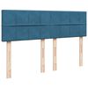 vidaXL Boxspring met matras fluweel blauw 160x200 cm