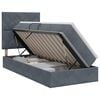 vidaXL Opslag bed met matras Donkergrijs 90 x 200 cm Fluweel