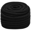 vidaXL Multifunctioneel gebruikstouw 20 mm 25 m Zwart Polyester