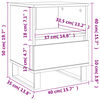 vidaXL Nachtkastje 40x35x50 cm bewerkt hout betongrijs