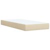 vidaXL Boxspring met matras stof cr&egrave;mekleurig 90x190 cm