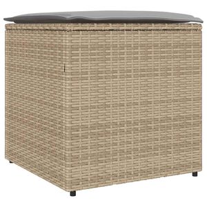 vidaXL Kussenbox met opslag Beige 50 x 50 x 50 cm poly rattan