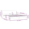 vidaXL Bedframe "Dover" stof lichtgrijs 200x200 cm