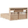vidaXL Bed met boekenkast zonder matras massief grenenhout 180x200 cm