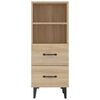 vidaXL Dressoir 34,5x34x90 cm bewerkt hout sonoma eikenkleurig