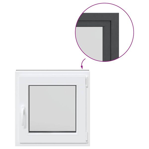 vidaXL Kelderraam "RISOR" draaikiep draaikiephoek DIN rechts antraciet