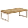 vidaXL Salontafel 100x50x35 cm massief mangohout en staal