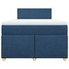 vidaXL Boxspring met matras stof blauw 120x190 cm