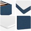 vidaXL Ottoman bed met matrassen 180x200cm stof blauw