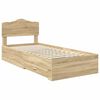 vidaXL Bedframe met hoofdeinde Sonoma Eiken 75 x 190 cm Bewerkt hout