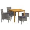 vidaXL 5-delige Tuinset grijs