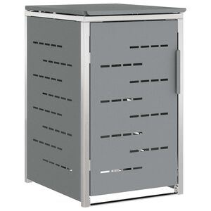 vidaXL Afvalbak opslag Grijs 77,5 x 69 x 112,5 cm Roestvrij staal