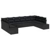 vidaXL Tuin Sofa Set 10 st Zwart poly rattan
