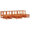 vidaXL Tuin loungeset 7 pcs Waskleur Bruin Massief grenenhout