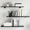 vidaXL Wandschappen 8 st 80x30x1,5 cm spaanplaat hoogglans zwart