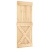 vidaXL Schuifdeur NARVIK Naturel en Zwart 80 x 210 cm (152,5 cm)