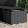 vidaXL Tuinkruk met kussen zwart 55x55x37 cm poly rattan