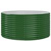 vidaXL Verhoogde tuinbak groen 140x140x68 cm gegalvaniseerd staal