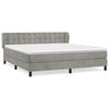 vidaXL Boxspring met matras fluweel lichtgrijs 160x200 cm