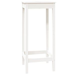 vidaXL Bartafel 50x50x110 cm massief grenenhout wit