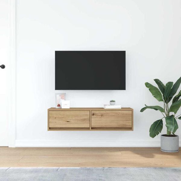 vidaXL TV-kast artisanaal eikenkleurig 100 x 31 x 25,5 cm Bewerkt hout