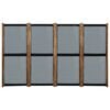 vidaXL Kamerscherm met 4 panelen 280x170 cm zwart