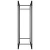 vidaXL Haardhoutrek 80x28x86 cm staal matzwart