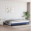 vidaXL Bedframe zonder matras stof blauw 200x200 cm