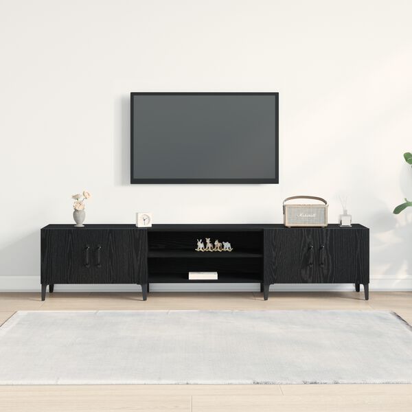 vidaXL TV-kast Zwart Eiken 180 x 31,5 x 40 cm Bewerkt hout