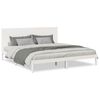 vidaXL Bedframe extra lang zonder matras massief hout wit 180x220 cm