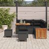 vidaXL Tuinbankenset met kussen 9 pcs Zwart poly rattan