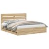 vidaXL Bedframe met lade Sonoma Eiken 200 x 200 cm Ingenieurshout